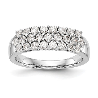 1.00ct. CZ Solid Real 14K White Gold Wedding Band Ring