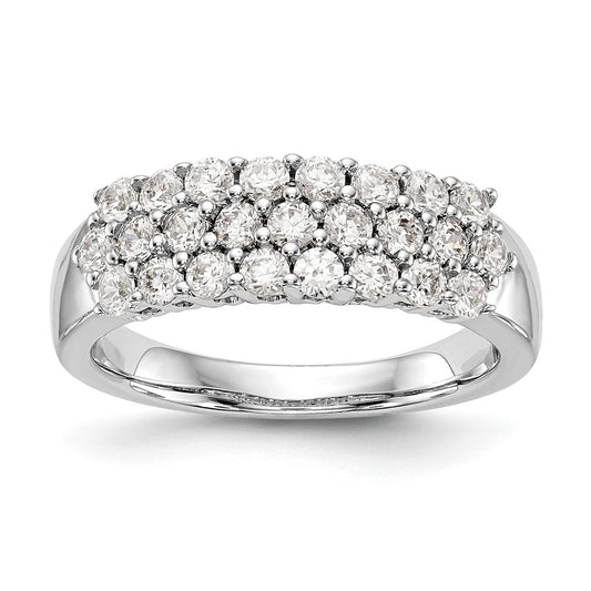 1.00ct. CZ Solid Real 14K White Gold Wedding Band Ring