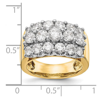 14K Two-Tone Gold Real Diamond Band