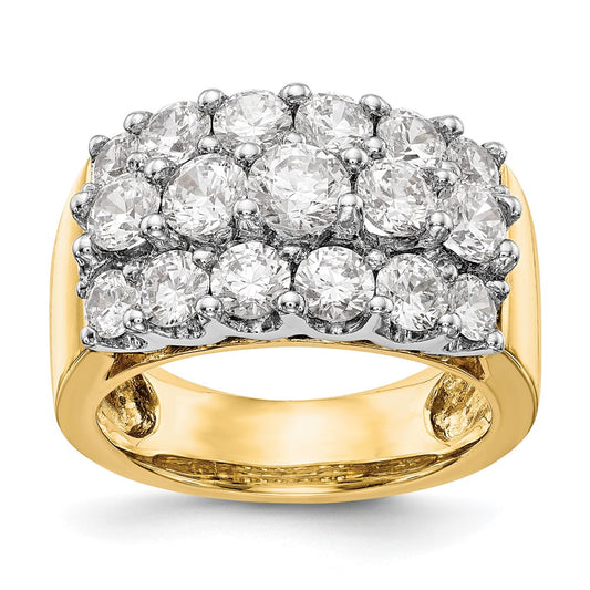 14K Two Tone Diamond Band