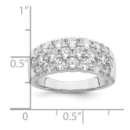 14k White Gold 2 1/2 Ct. Lab Grown Diamond VS/SI Fashion Band Ring