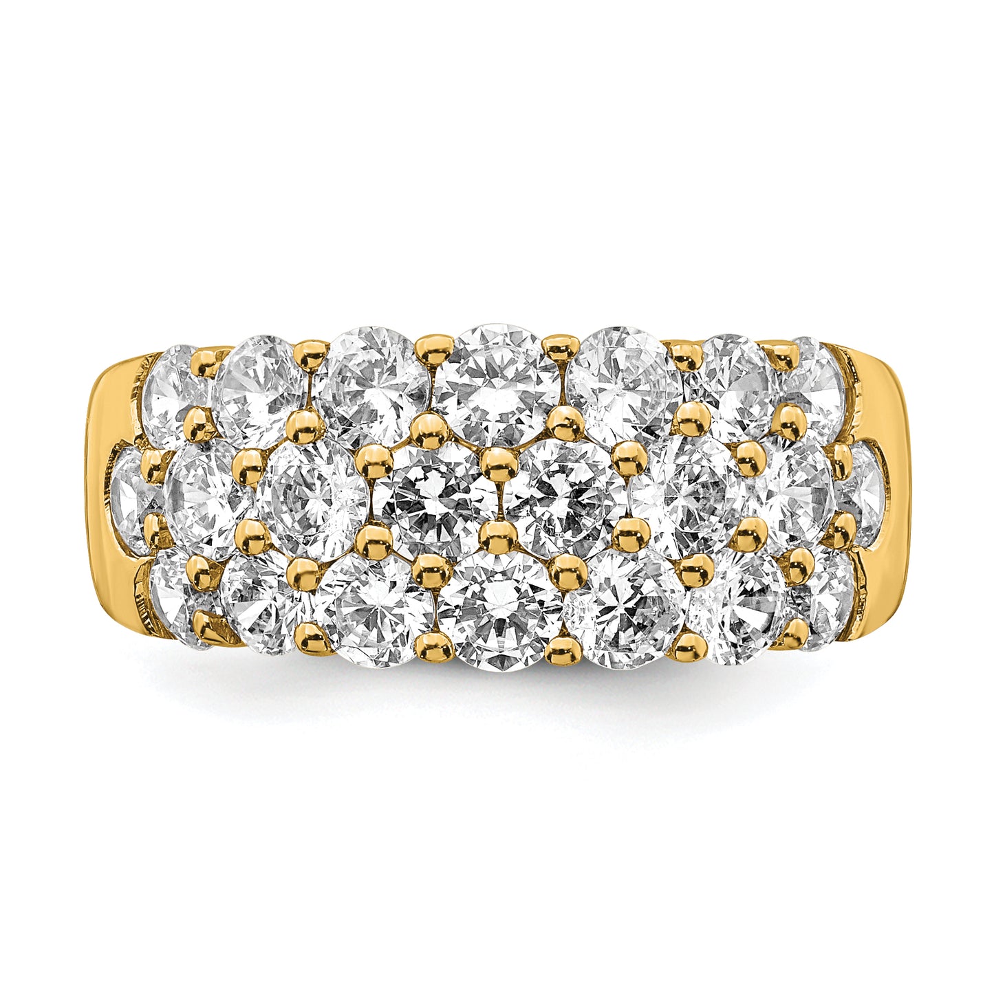 14k Yellow Gold 2 1/2 Ct. Lab Grown Diamond VS/SI Fashion Band Ring