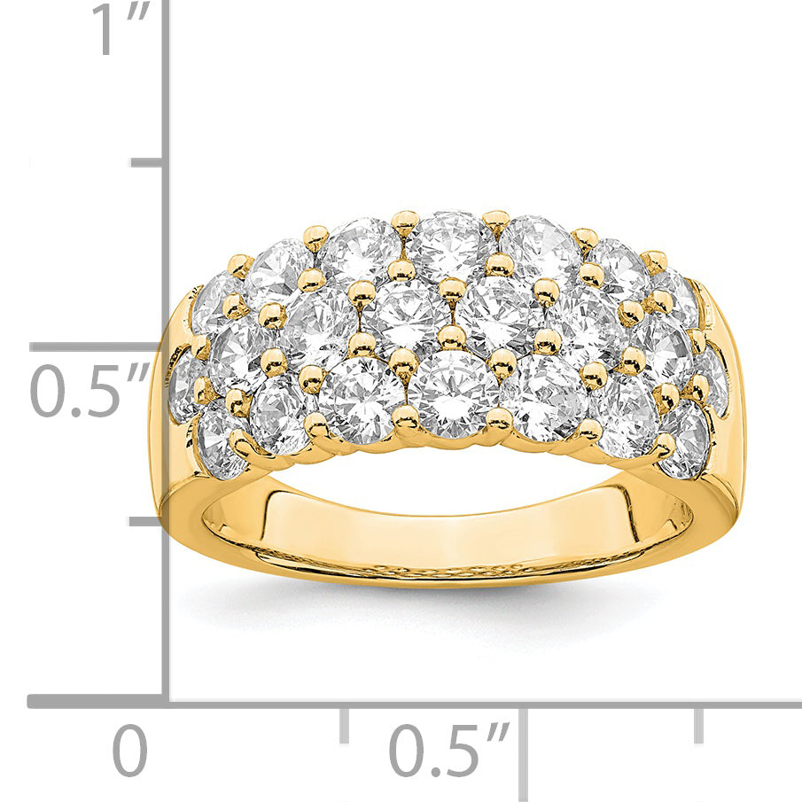 14k Yellow Gold 2 1/2 Ct. Lab Grown Diamond VS/SI Fashion Band Ring