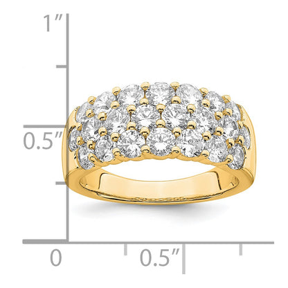14k Yellow Gold 2 1/2 Ct. Lab Grown Diamond VS/SI Fashion Band Ring