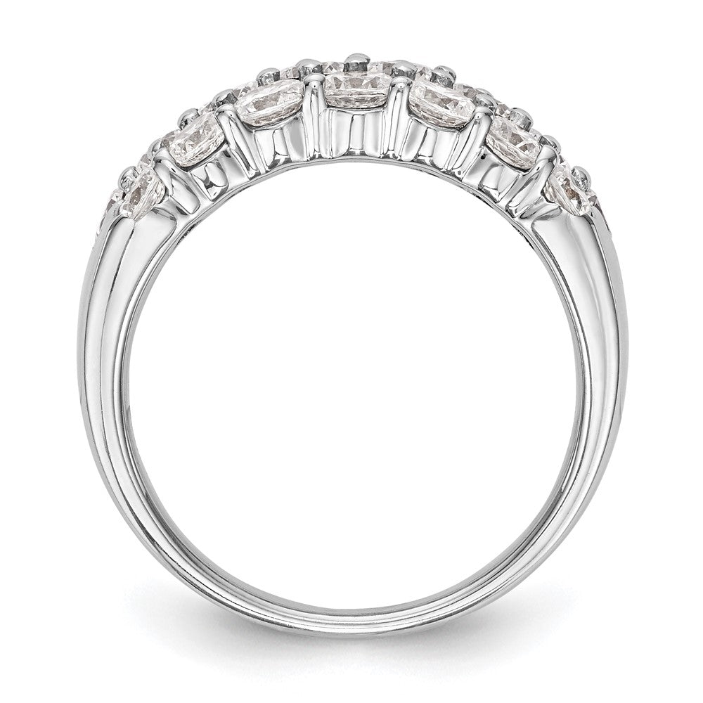 14K White Gold Real Diamond Band