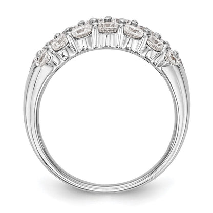 14K White Gold Real Diamond Band