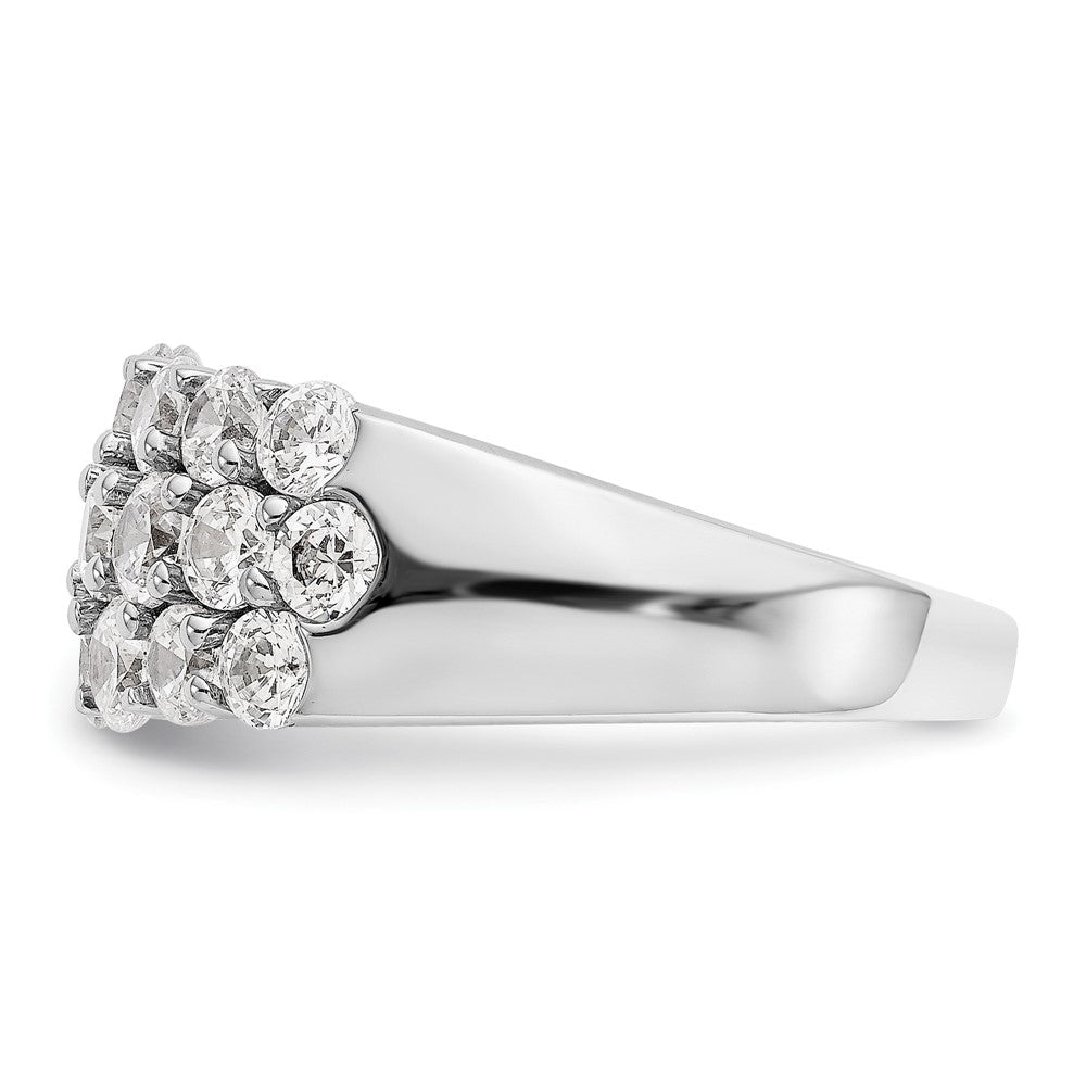 14K White Gold Real Diamond Band