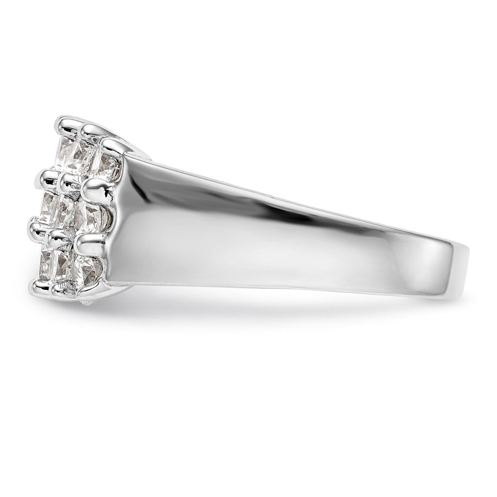 1.88ct. CZ Solid Real 14K Two-tone Wedding Band Ring