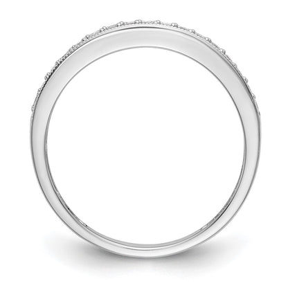 14k White Gold 1/6 Ct. Lab Grown Diamond VS/SI+ G+ Complete Size 7 Wedding Band