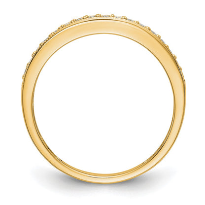 14K Yellow Gold 1/6 Carat Lab Grown Diamond Vs/Si+ G+ Complete Size 5 Wedding Band