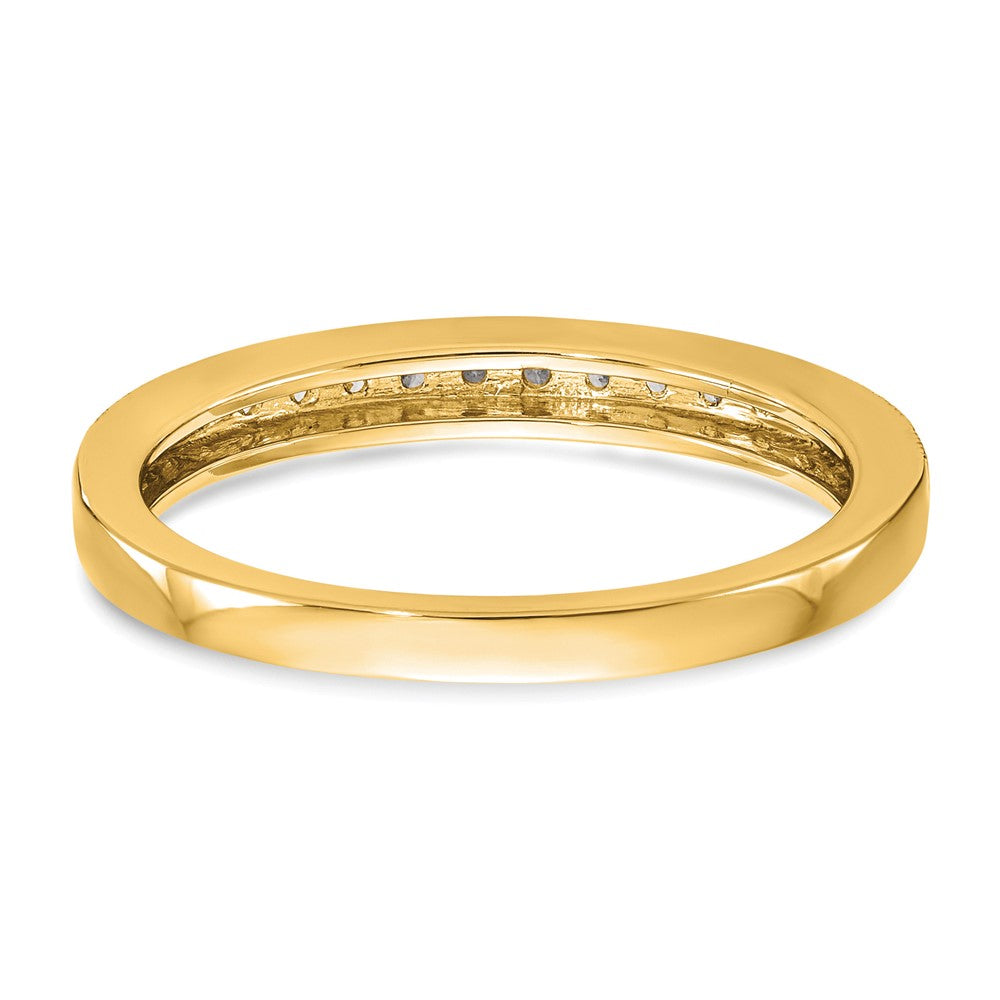 14K Yellow Gold 1/6 Carat Lab Grown Diamond Vs/Si+ G+ Complete Size 5 Wedding Band