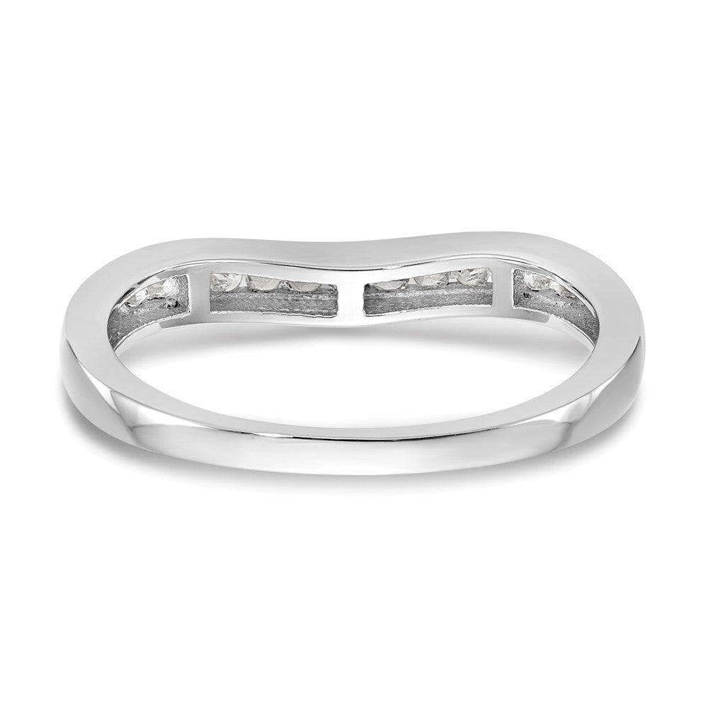 14k White Gold 1/5 Ct. Lab Grown Diamond VS/SI+ G+ Fashion Band Ring