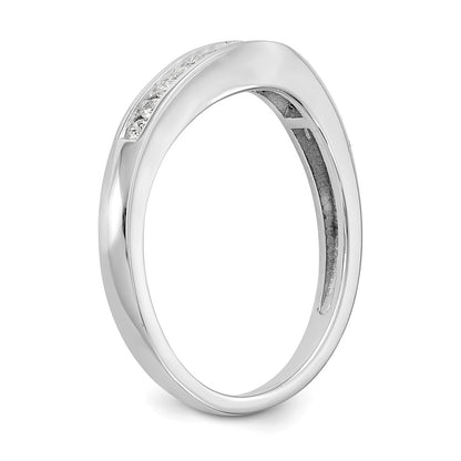 14k White Gold 1/5 Ct. Lab Grown Diamond VS/SI+ G+ Fashion Band Ring