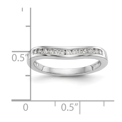 14k White Gold 1/5 Ct. Lab Grown Diamond VS/SI+ G+ Fashion Band Ring