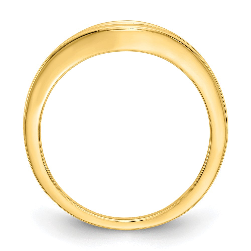0.20ct. CZ Solid Real 14K Yellow Gold Wedding Band Ring
