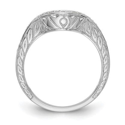 0.14ct. CZ Solid Real 14K White Gold Wedding Band Ring