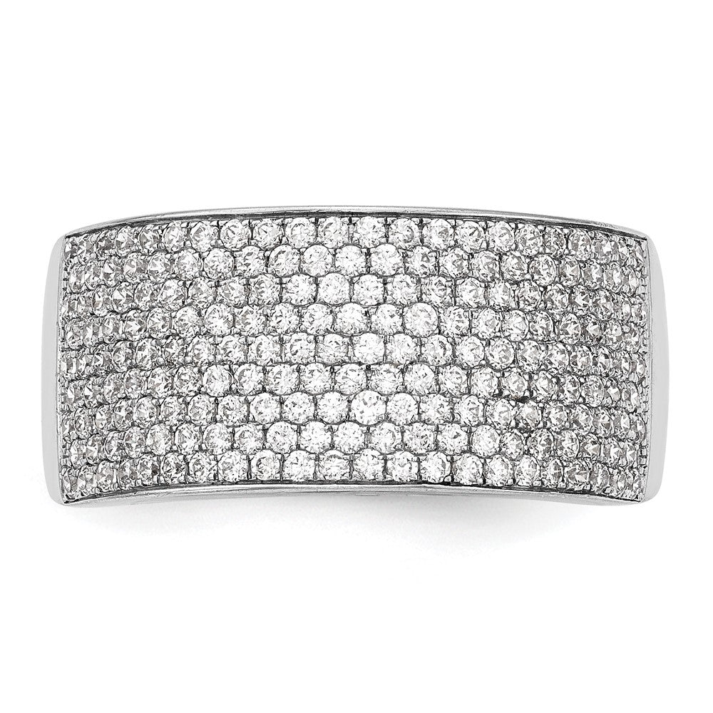 0.97ct. CZ Solid Real 14K White Gold Micro Pave Wedding Band Ring