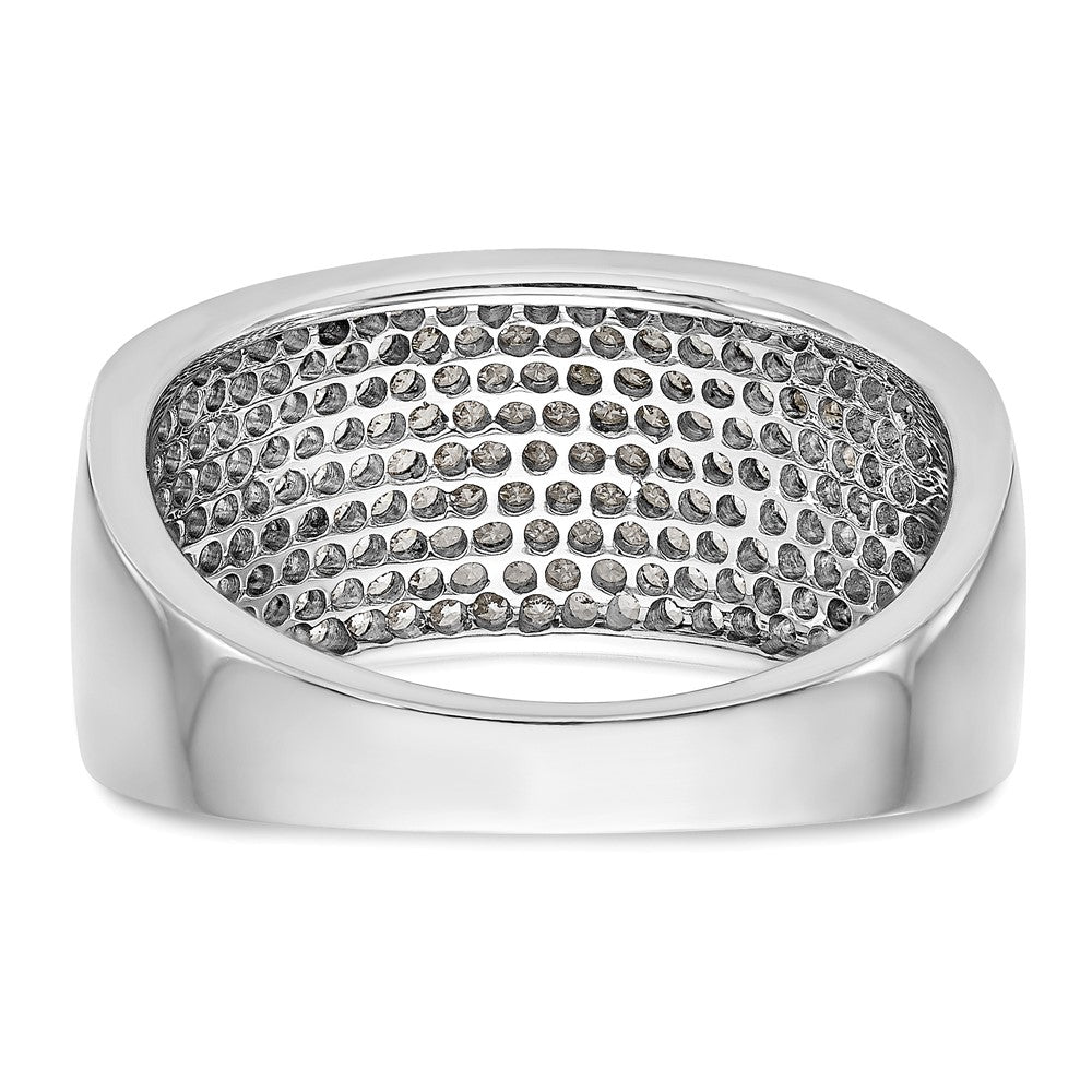 0.97ct. CZ Solid Real 14K White Gold Micro Pave Wedding Band Ring