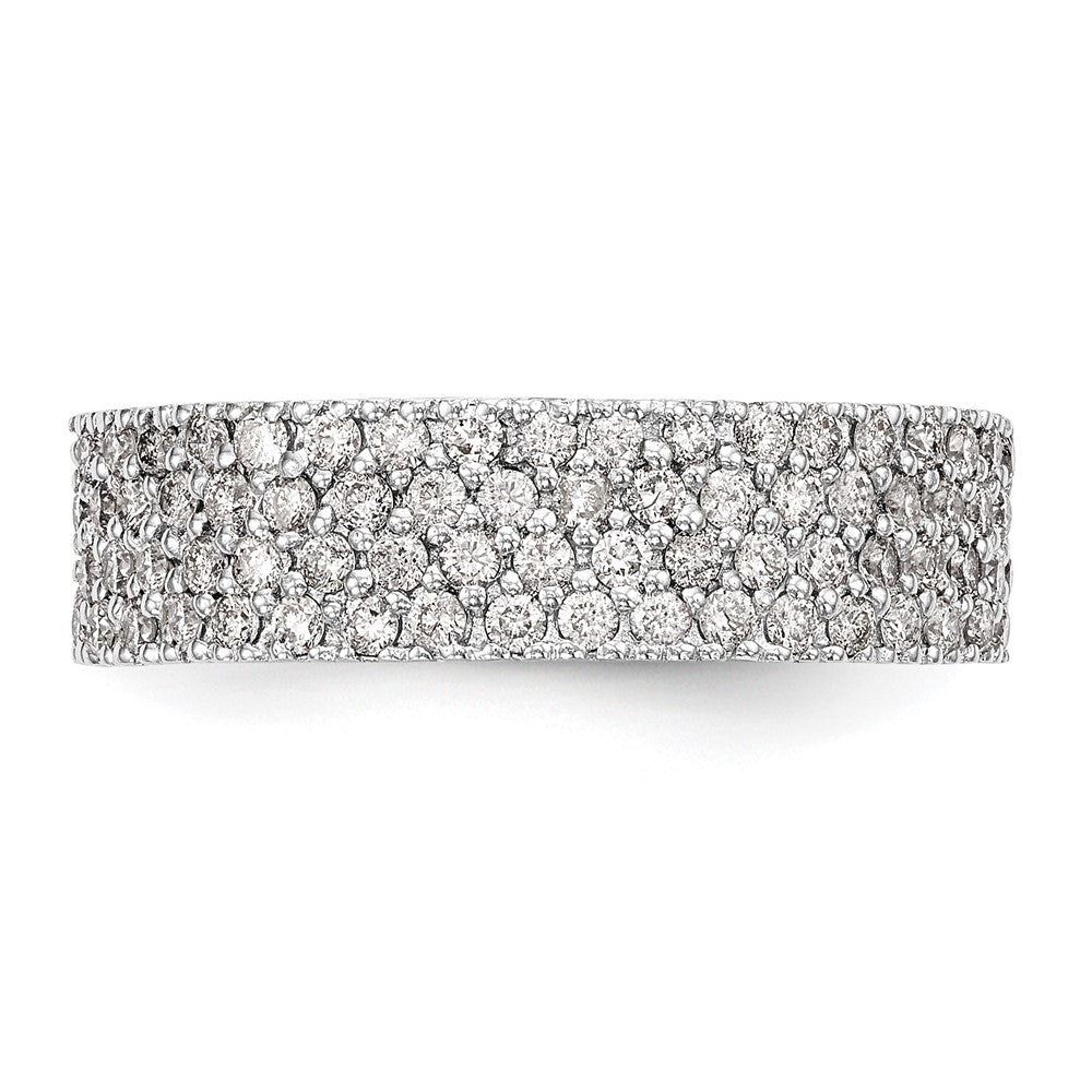 0.58ct. CZ Solid Real 14K White Gold Micro Pave Wedding Band Ring