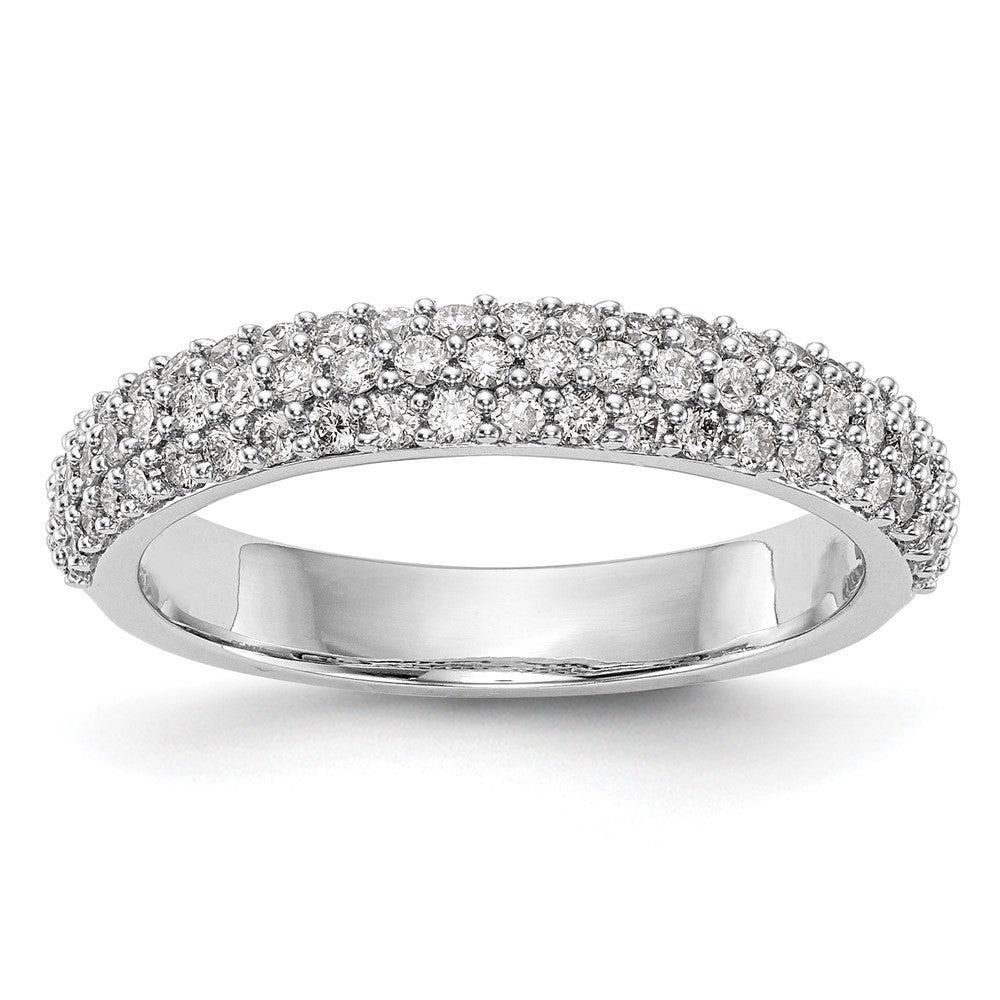 14k White Gold 1/2 Ct. Lab Grown Diamond VS/SI+ G+ Micro Pav Band Ring
