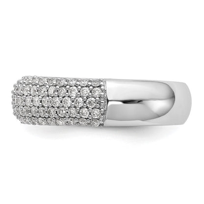 0.78ct. CZ Solid Real 14K White Gold Wedding Band Ring