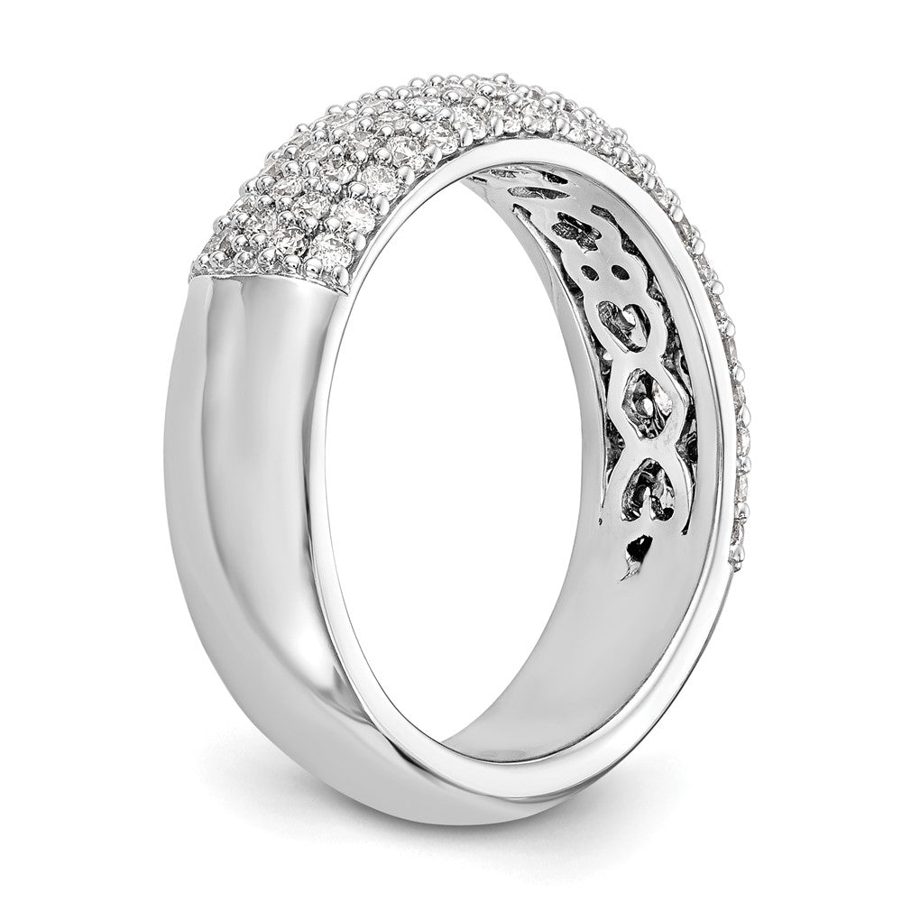 0.78ct. CZ Solid Real 14K White Gold Wedding Band Ring