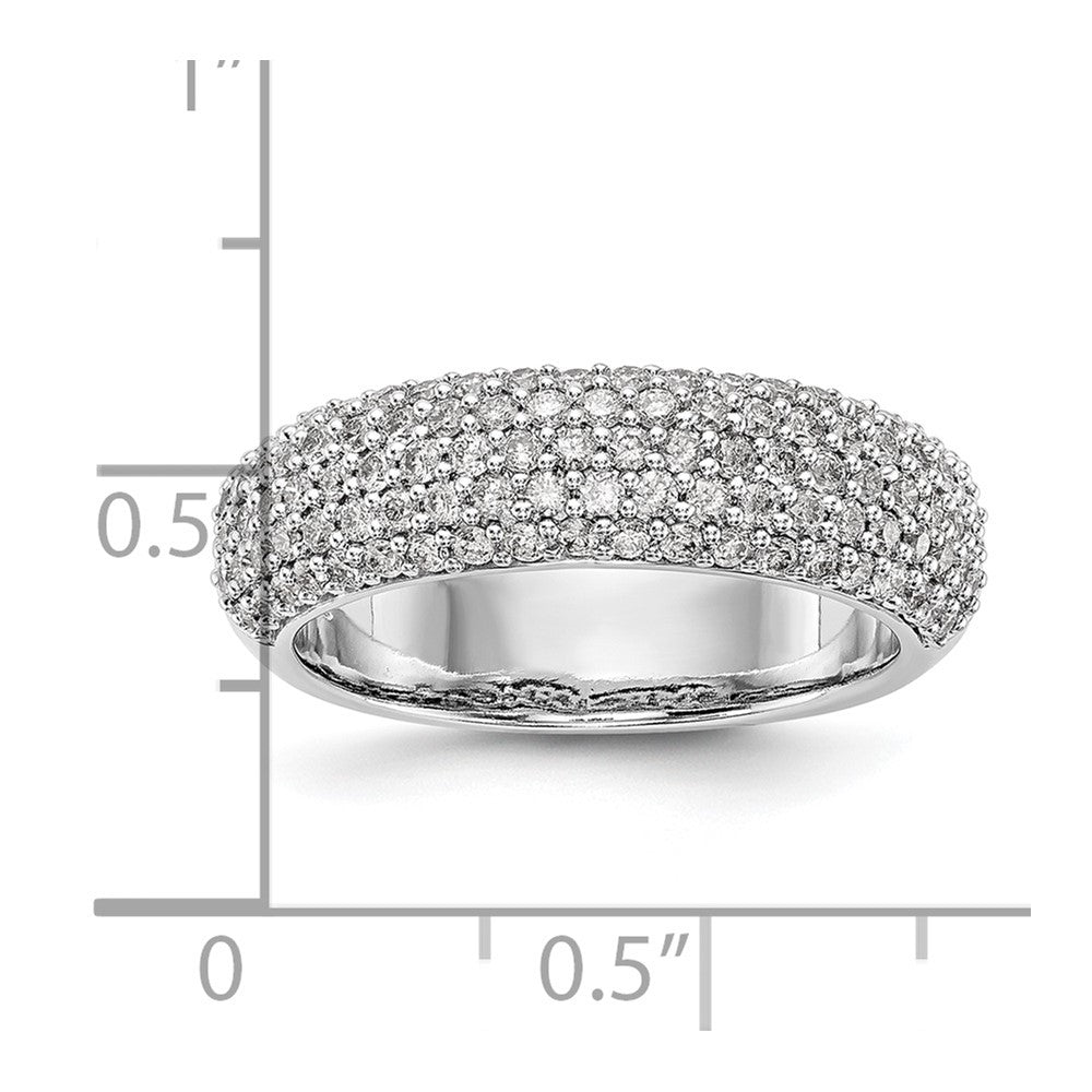0.78ct. CZ Solid Real 14K White Gold Wedding Band Ring