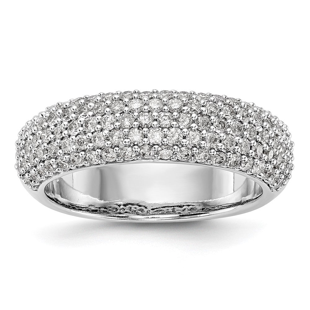 0.78ct. CZ Solid Real 14K White Gold Wedding Band Ring