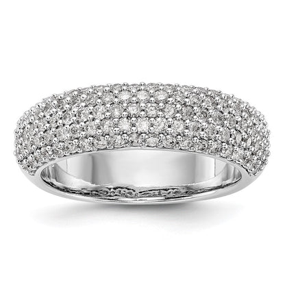 0.78ct. CZ Solid Real 14K White Gold Wedding Band Ring