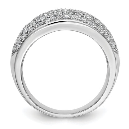 14K White Gold Pave 1.6 Carat Complete Diamond Band