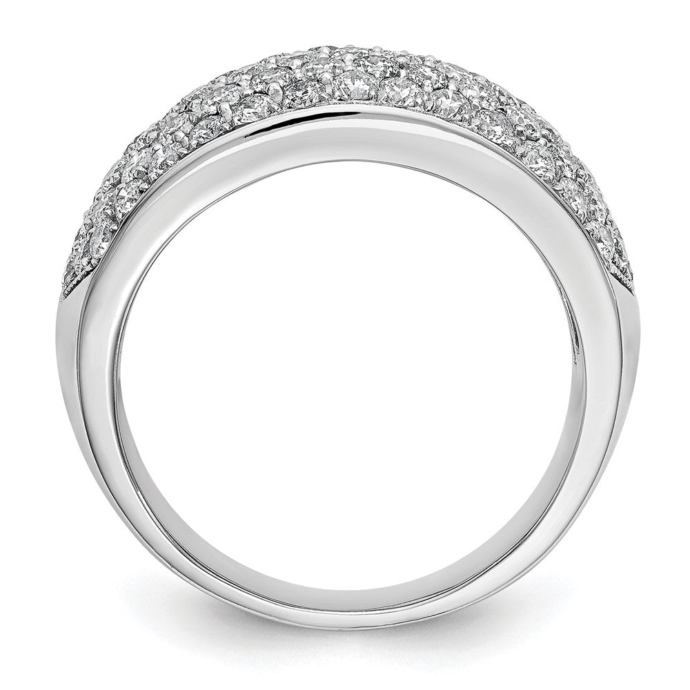1.60ct. CZ Solid Real 14K White Gold Wedding Band Ring