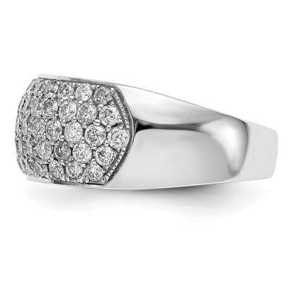 14K White Gold Pave 1.6 Carat Complete Diamond Band