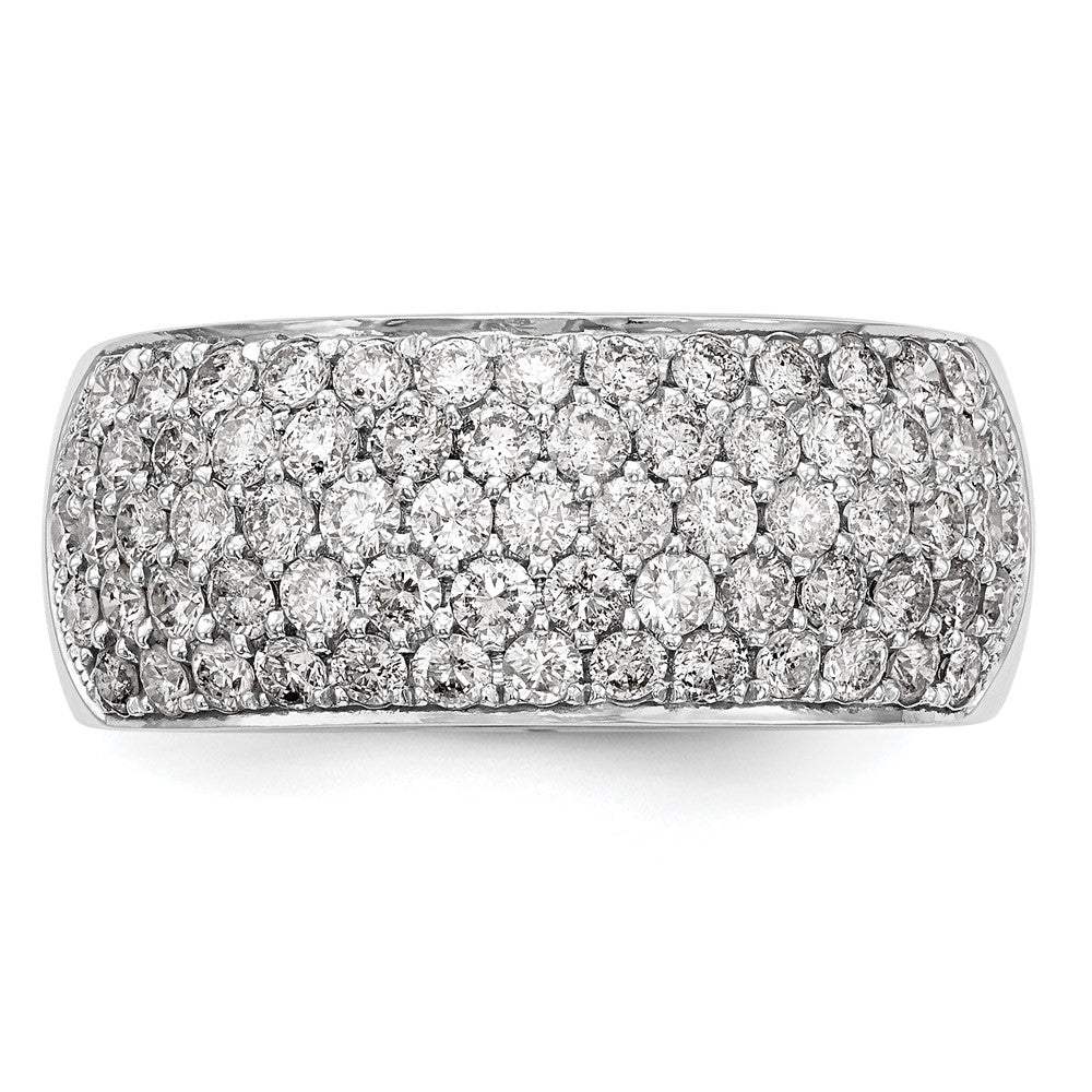 14K White Gold Pave 1.6 Carat Complete Diamond Band