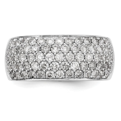 14K White Gold Pave 1.6 Carat Complete Diamond Band