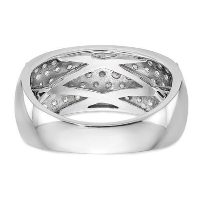 14K White Gold Pave 1.6 Carat Complete Diamond Band
