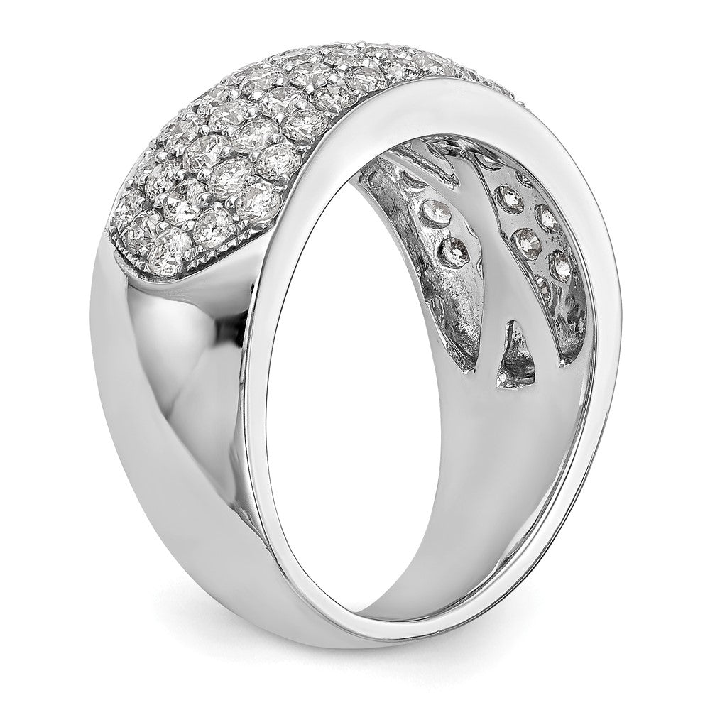 14K White Gold Pave 1.6 Carat Complete Diamond Band