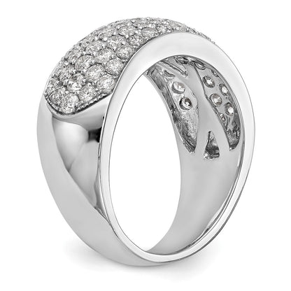 14K White Gold Pave 1.6 Carat Complete Diamond Band