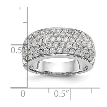14k White Gold 1 5/8 Ct. Lab Grown Diamond VS/SI+ G+ Pav Fashion Band Ring