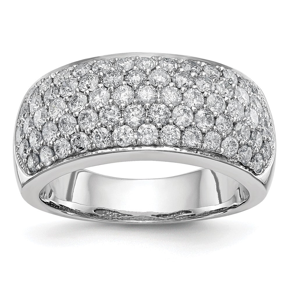14K White Gold Pave 1.6 Carat Complete Diamond Band