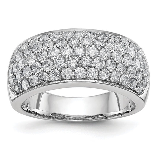 14K White Gold Pave 1.6 Carat Complete Diamond Band