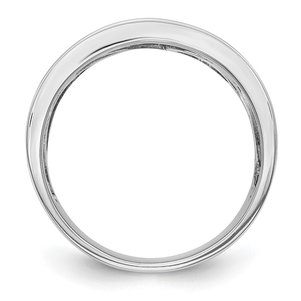 14K White Gold Micro Pave Real Diamond Band