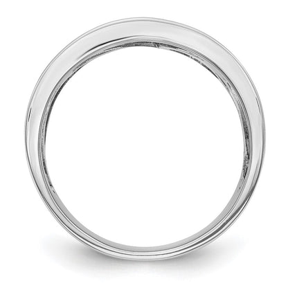 14K White Gold Micro Pave Real Diamond Band
