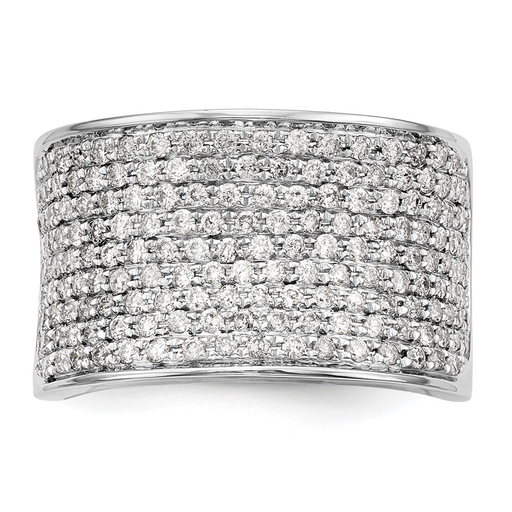 14K White Gold Micro Pave Real Diamond Band