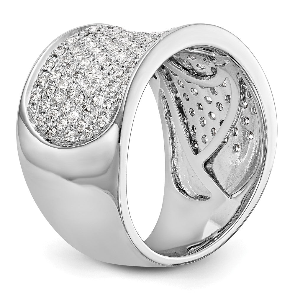 14K White Gold Micro Pave Real Diamond Band