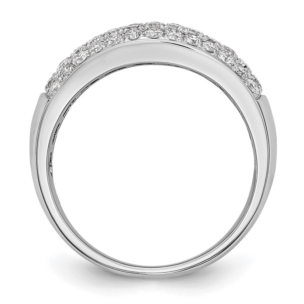 0.97ct. CZ Solid Real 14K White Gold Wedding Band Ring