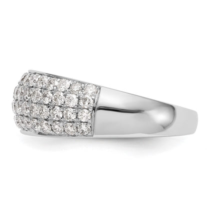 0.97ct. CZ Solid Real 14K White Gold Wedding Band Ring