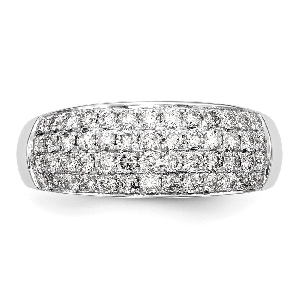 0.97ct. CZ Solid Real 14K White Gold Wedding Band Ring