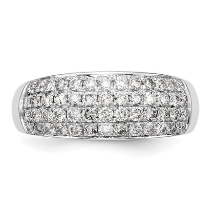 0.97ct. CZ Solid Real 14K White Gold Wedding Band Ring