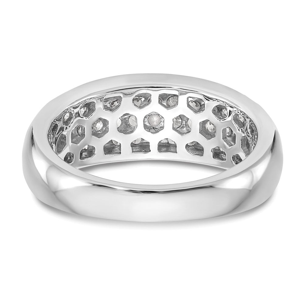 0.97ct. CZ Solid Real 14K White Gold Wedding Band Ring
