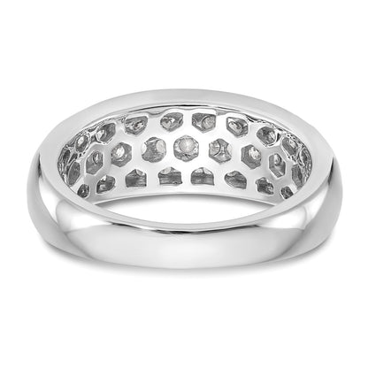 0.97ct. CZ Solid Real 14K White Gold Wedding Band Ring